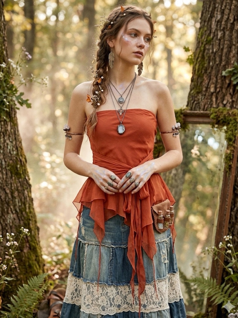 Y2K Bebe Rare Fairy Core Smocked Asymmetrical Silk Tube Top